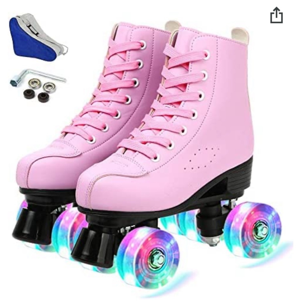 Women’s pink roller skates